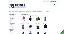 Desktop Screenshot of geigerlogoapparel.com